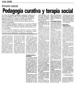 Pedagogía curativa y terapia social