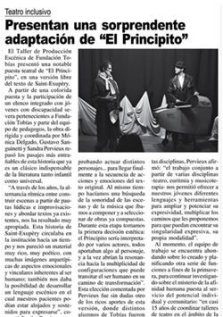Presentación del Principito Teatro Inclusivo