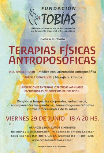 CHARLA: TERAPIAS FÍSICAS ANTROPOSÓFICAS